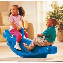 Little Tikes - Baleine Double a Bascule Bleue - Convient pour 1, 2 ou