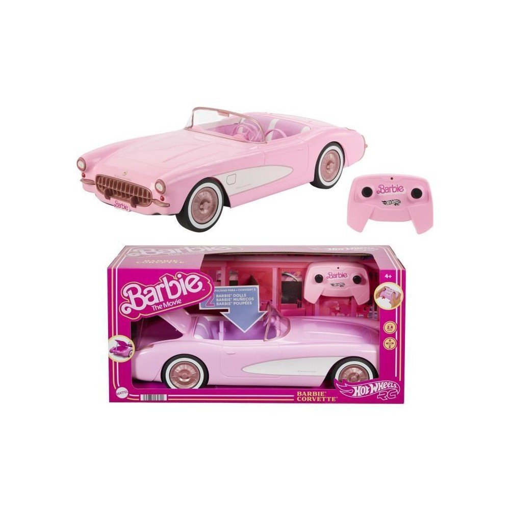 Hot Wheels-Corvette Barbie radiocommandée-Tirée du film Barbie HPW40