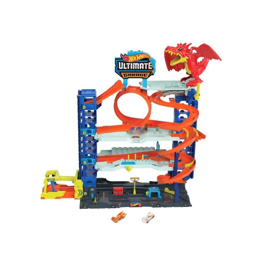 Hot Wheels City-Garage Ultime-Coffret avec 2 voitures incluses HKX48