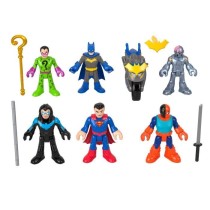 Imaginext-DC Super Friends-Coffret de figurines Deluxe avec 9 ?l?ment