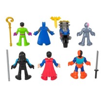 Imaginext-DC Super Friends-Coffret de figurines Deluxe avec 9 ?l?ment