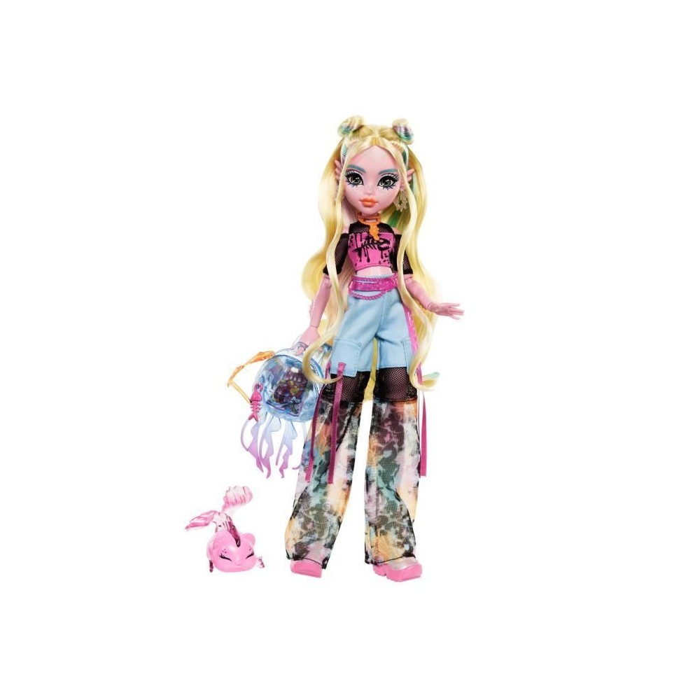 Monster High-Poupée Lagoona Blue-Poupée avec animal et accessoires H