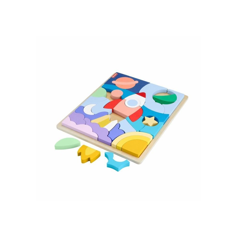 FISHER-PRICE Puzzle en Bois L'Espace-Puzzle 42 pieces pour les petits