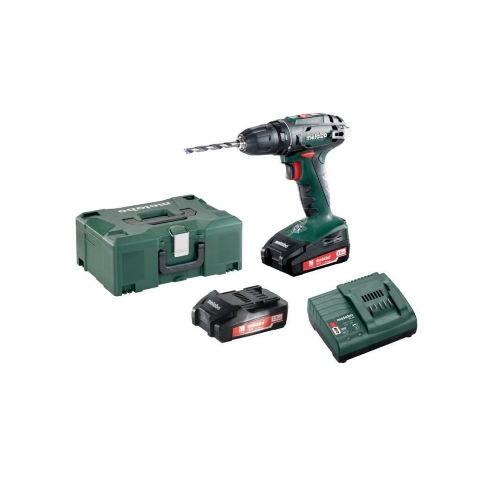 Perceuse visseuse - METABO - BS 18 - 18V - 2 batteries 1,5 Ah - Bois -