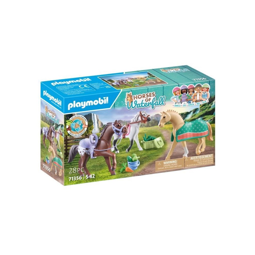 PLAYMOBIL 71356 3 chevaux Morgan, Quarter Horse et Shagya, Horses of W