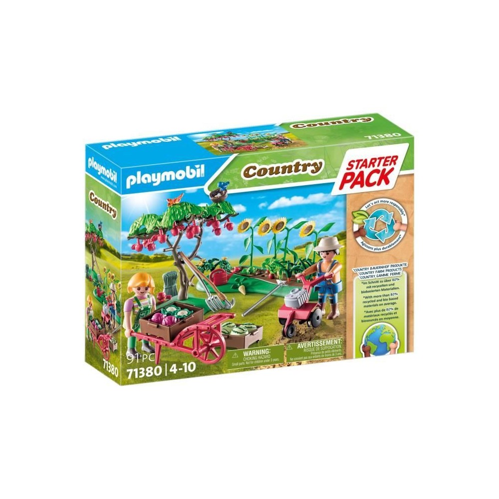 PLAYMOBIL 71380 Starter Pack Jardin potager, Country La vie a la ferme