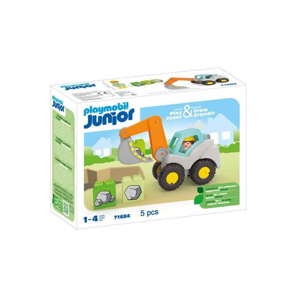 PLAYMOBIL Junior 71684 Pelleteuse, Pour bébé, Des 12 mois