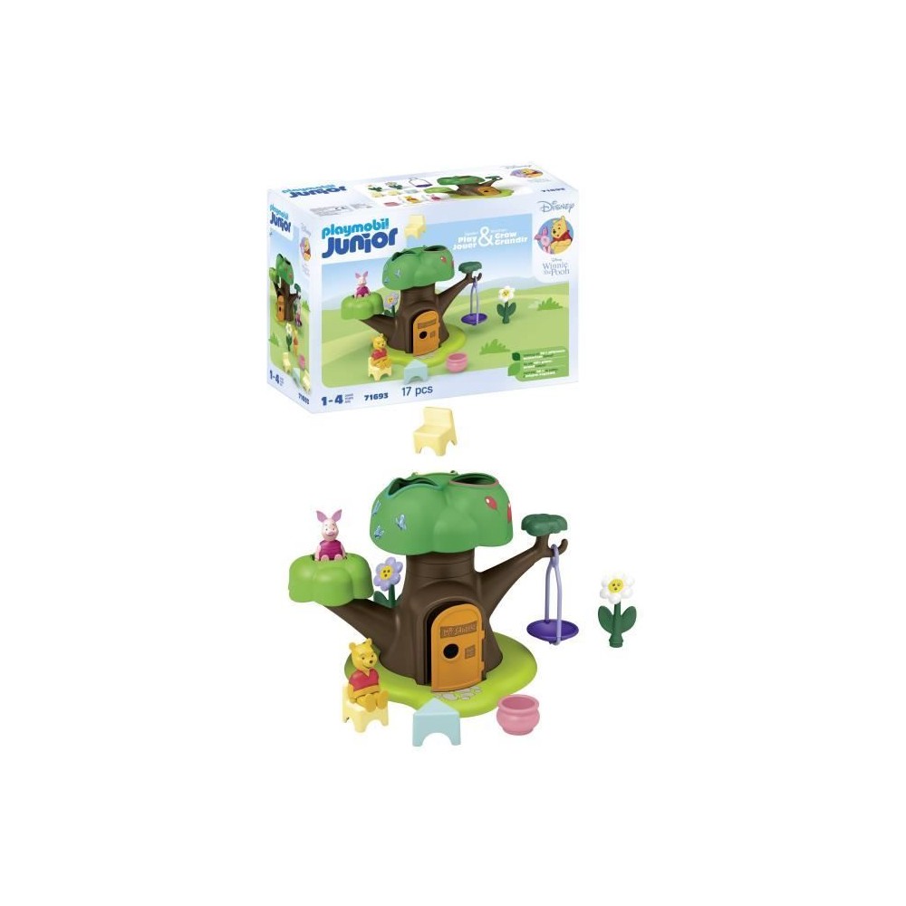 PLAYMOBIL JUNIOR 71693 Winnie l'ourson et Porcinet avec cabane