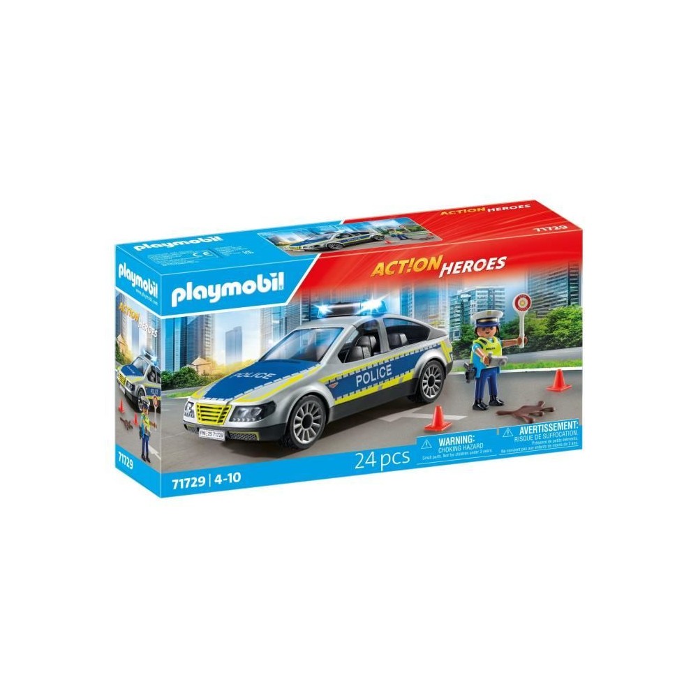 PLAYMOBIL 71729 Voiture police avec sirene et gyrophare