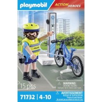 PLAYMOBIL 71732 Policier cycliste avec borne de recharge