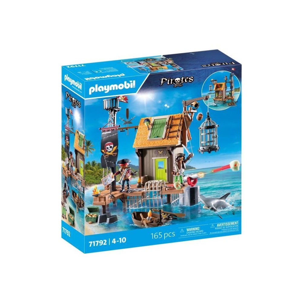 PLAYMOBIL 71792 Port et repaire de pirates avec prisons