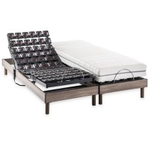 Ensemble matelas + sommiers relaxation électrique - 2x90x200 cm - Mat