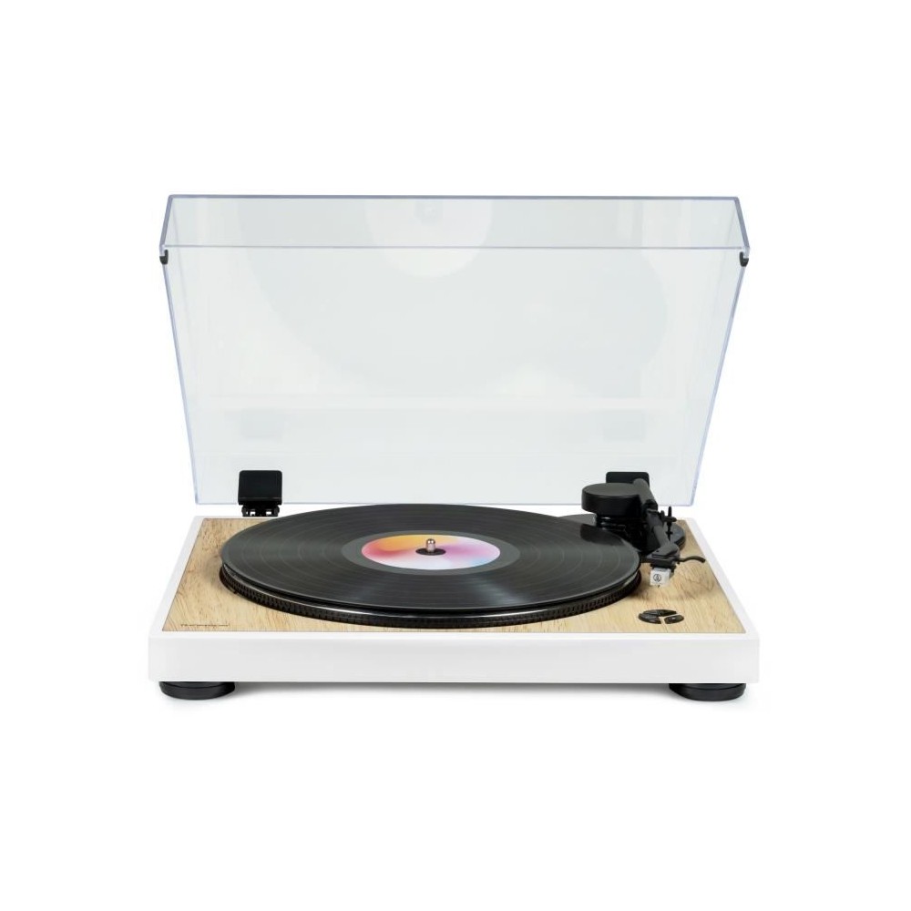 Platine vinyle THOMSON TT301 - Design bois et blanc - Tete de lecture