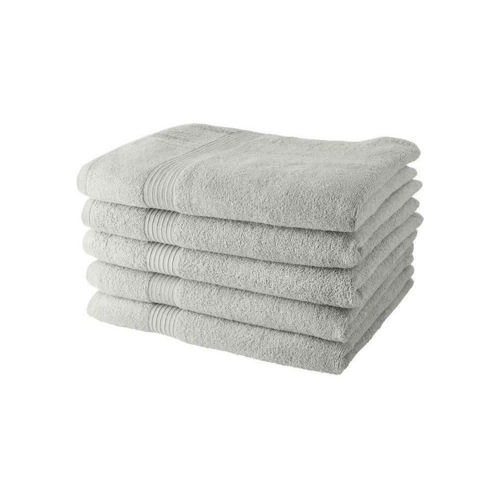 Lot de 5 Draps de Bain TODAY 70x130 cm 100% Coton - Craie