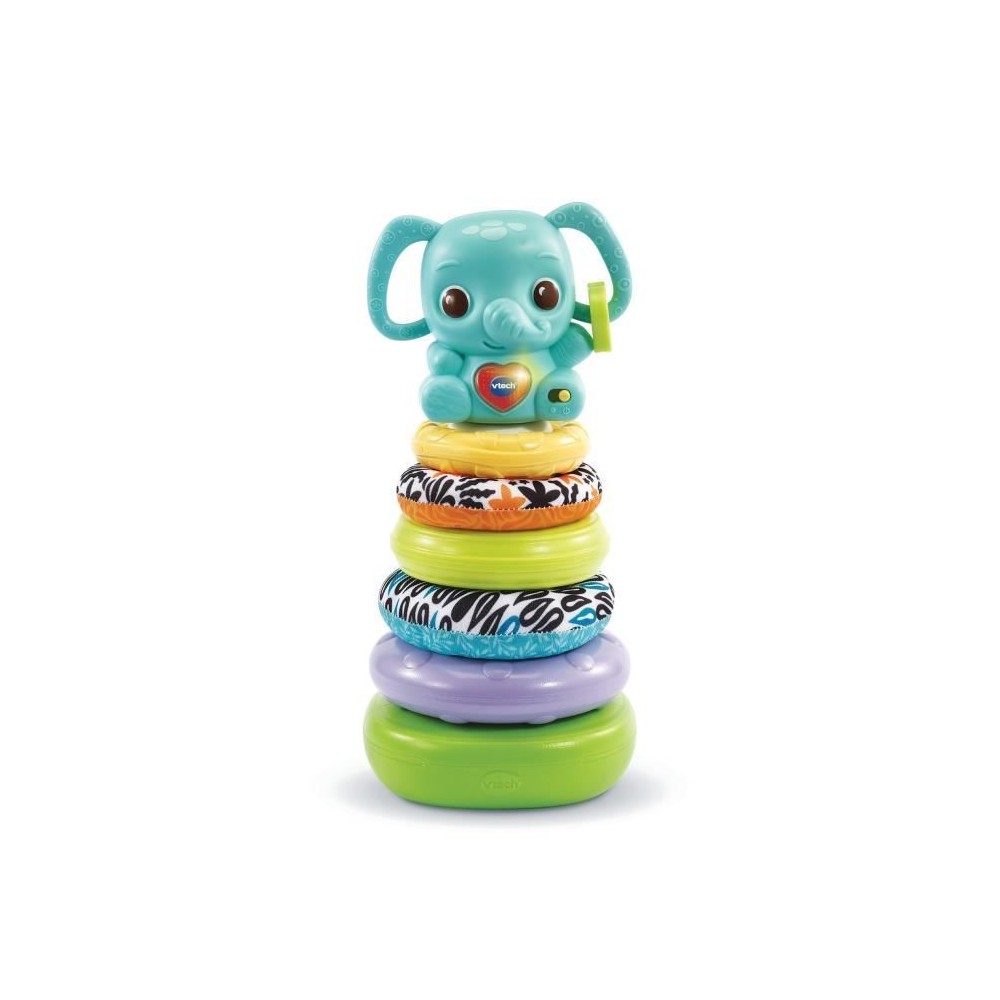 VTECH BABY - Play Green - Nino, Éléphanteau Empilo 3 en 1 (Plastique