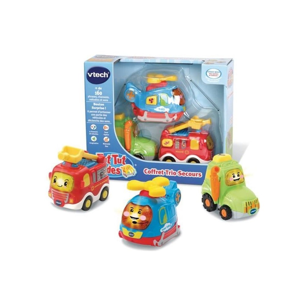 Coffret Trio Secours - VTECH - Tut Tut Bolides - Camion de pompiers, t