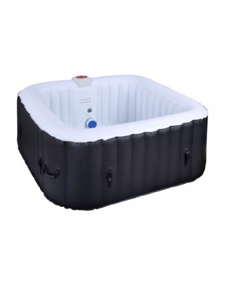 SUNSPA Spa gonflable carré Laminée - 4 personnes - 1, 55 x H 0, 65 m