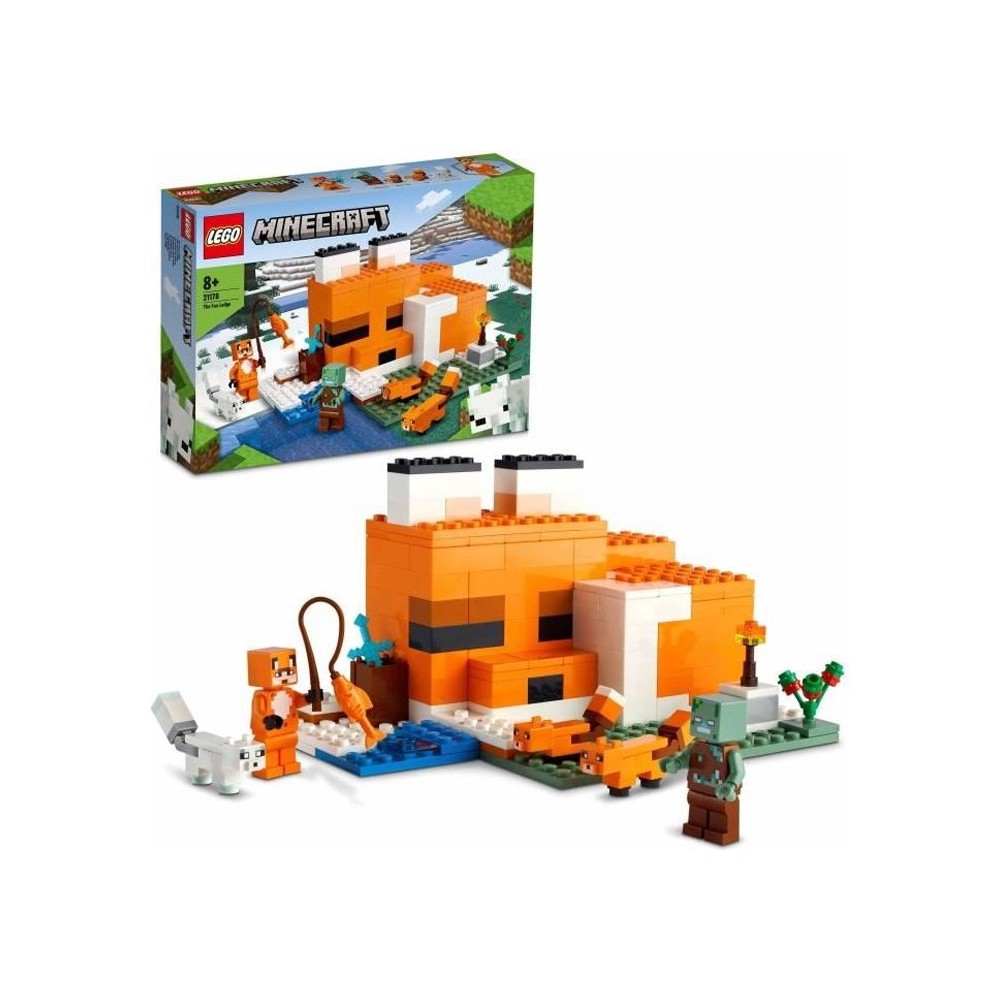 LEGO 21178 Minecraft Le Refuge du Renard, Jouet de Construction Maison