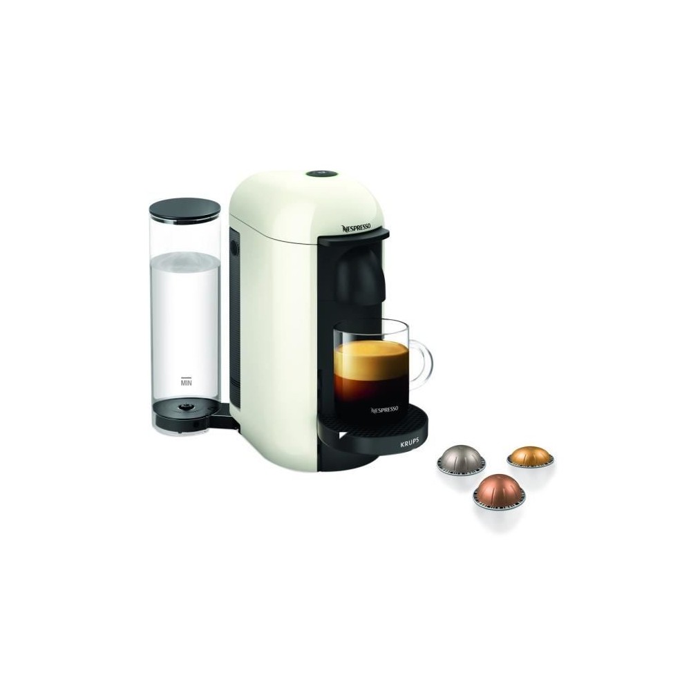 NESPRESSO KRUPS Vertuo Plus Machine a Café, Cafetiere Espresso, Blanc