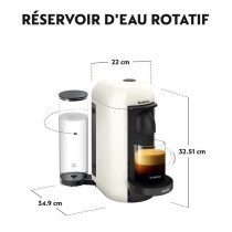 NESPRESSO KRUPS Vertuo Plus Machine a Café, Cafetiere Espresso, Blanc