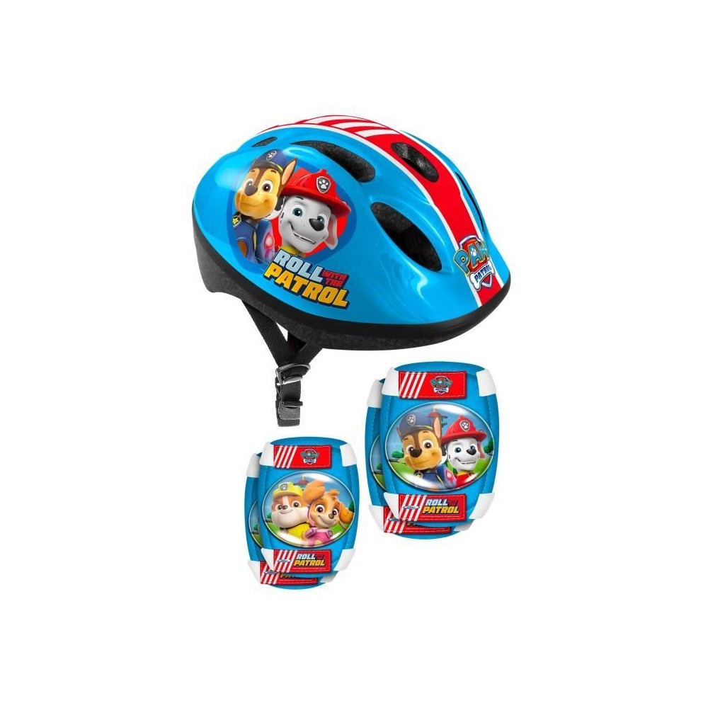 Set casque et coudieres/genouilleres - 50/56 cm - PAT PATROUILLE - PA4