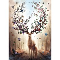 Puzzle 1000 pieces Cerf Fantaisie, Adultes et enfants dés 14 ans, Puz