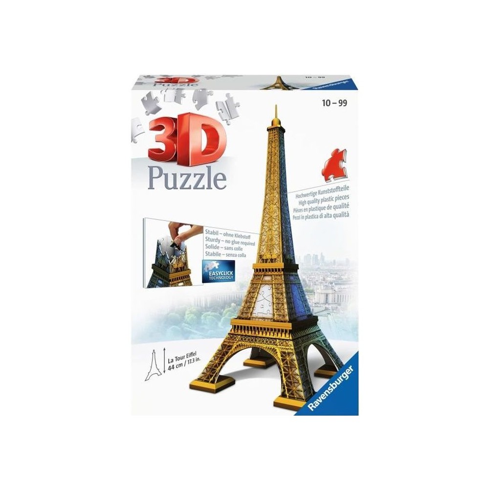 Puzzle 3D Tour Eiffel - Ravensburger - 216 pieces - sans colle - Archi