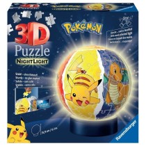 Puzzle 3D Ball illuminé Pokémon - Ravensburger - 72 pieces numérot