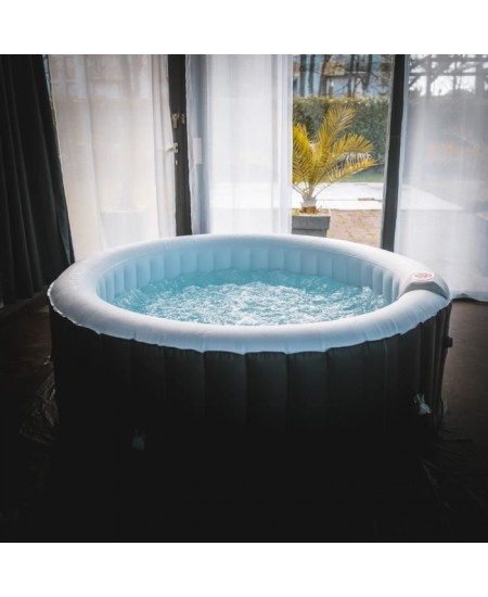 SUNSPA Spa Gonflable 4 personnes rond - Pret en 5 minutes - Couverture et filtre inclus