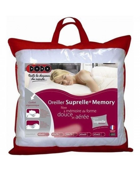 DODO Oreiller à mémoire de forme SUPRELLE MEMORY 65x65cm