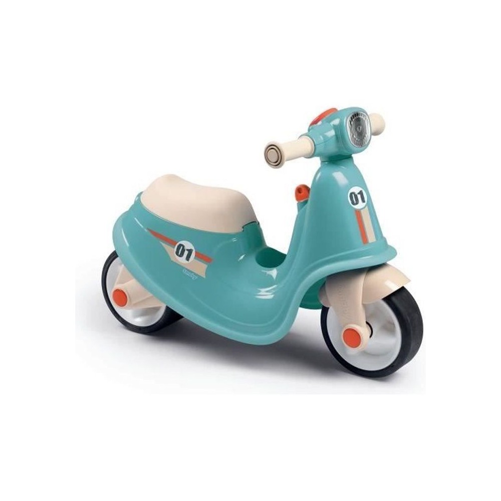 Porteur Scooter - Smoby - Bleu - Pour Bébé de 18 mois - Coffre a jou