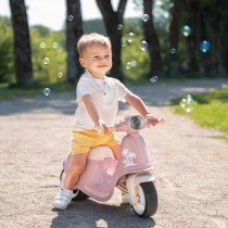 Smoby - Porteur scooter Rose - Coffre a Jouets - Roues silencieuses D