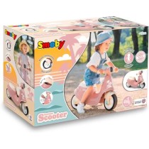 Smoby - Porteur scooter Rose - Coffre a Jouets - Roues silencieuses D