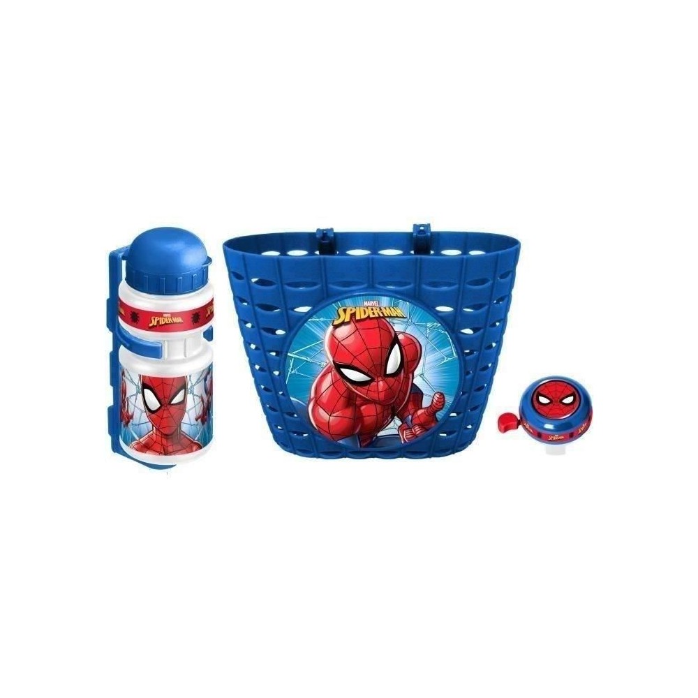 Set Corbeille + Bidon + Sonnette SPIDER-MAN - Pour Enfant a partir de