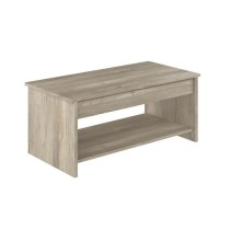 Table basse relevable - Style contemporain - Décor chene sonoma - L10