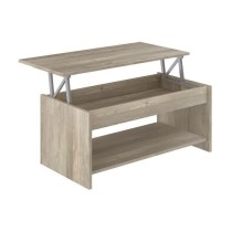 Table basse relevable - Style contemporain - Décor chene sonoma - L10