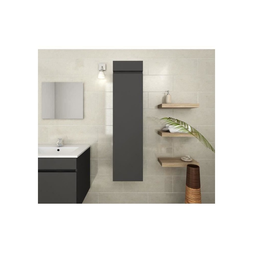 LUNA Bathroom column L 25 cm - matt gray