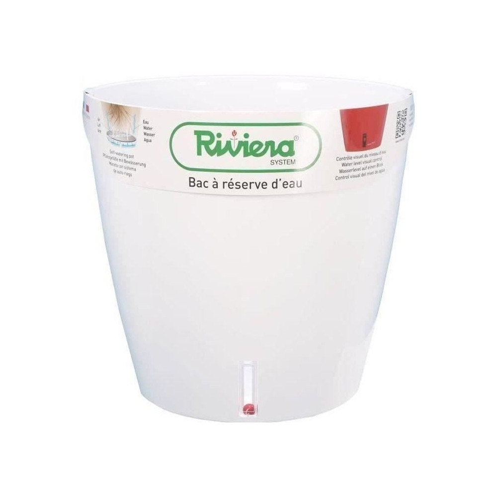 RIVIERA Eva New round plastic pot - Ø 31 cm - 14,5 L - White