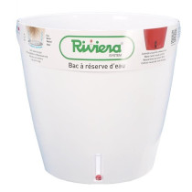 RIVIERA Eva New round plastic pot - Ø 31 cm - 14,5 L - White