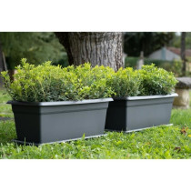 MEDITERRANEO rectangular flower box - 110L - 100 cm - Plastic - Anthra