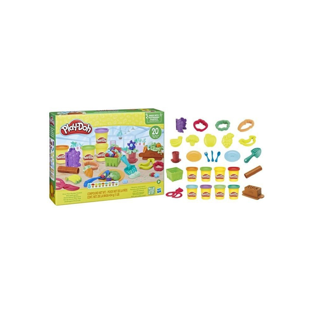 Play-Doh Mon petit jardin, Coffret de pâte a modeler pour faire pouss