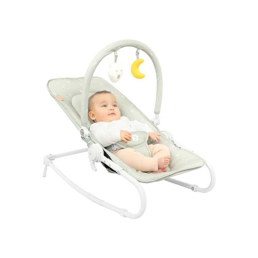 BADABULLE Foldable and ultra compact deckchair, play arch, lichen / wa