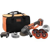 Cordless Grinder - BLACK & DECKER - BCG720M1A5-QW - 18 V + 5 Discs + 1