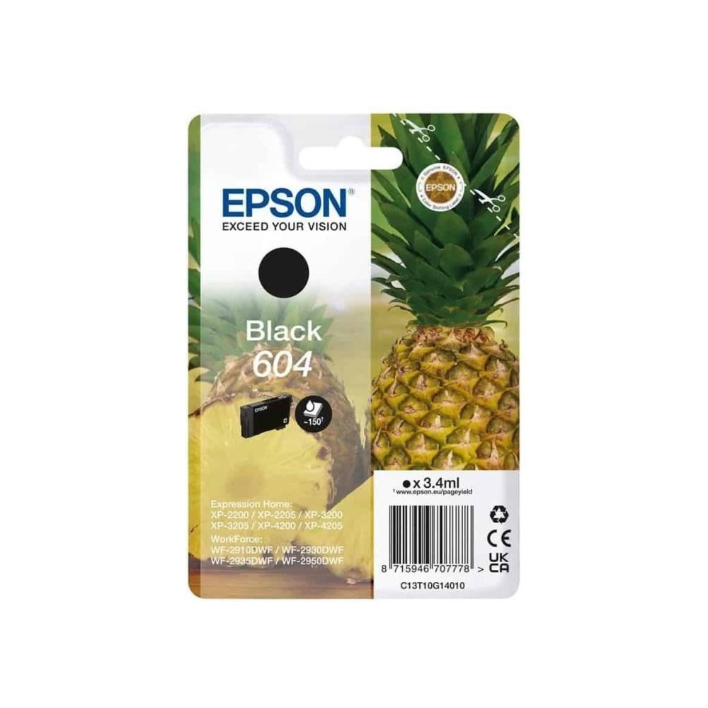 Encre - EPSON - Ananas 604 - Noir - Originale - 150 pages