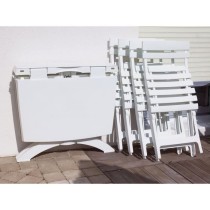 WHITE FOLDING MIAMI CHAIR