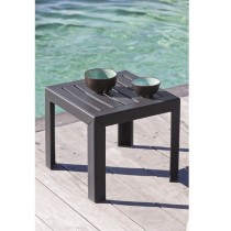 Table basse - GROSFILLEX - Miami - Anthracite - 40x40 - Résine