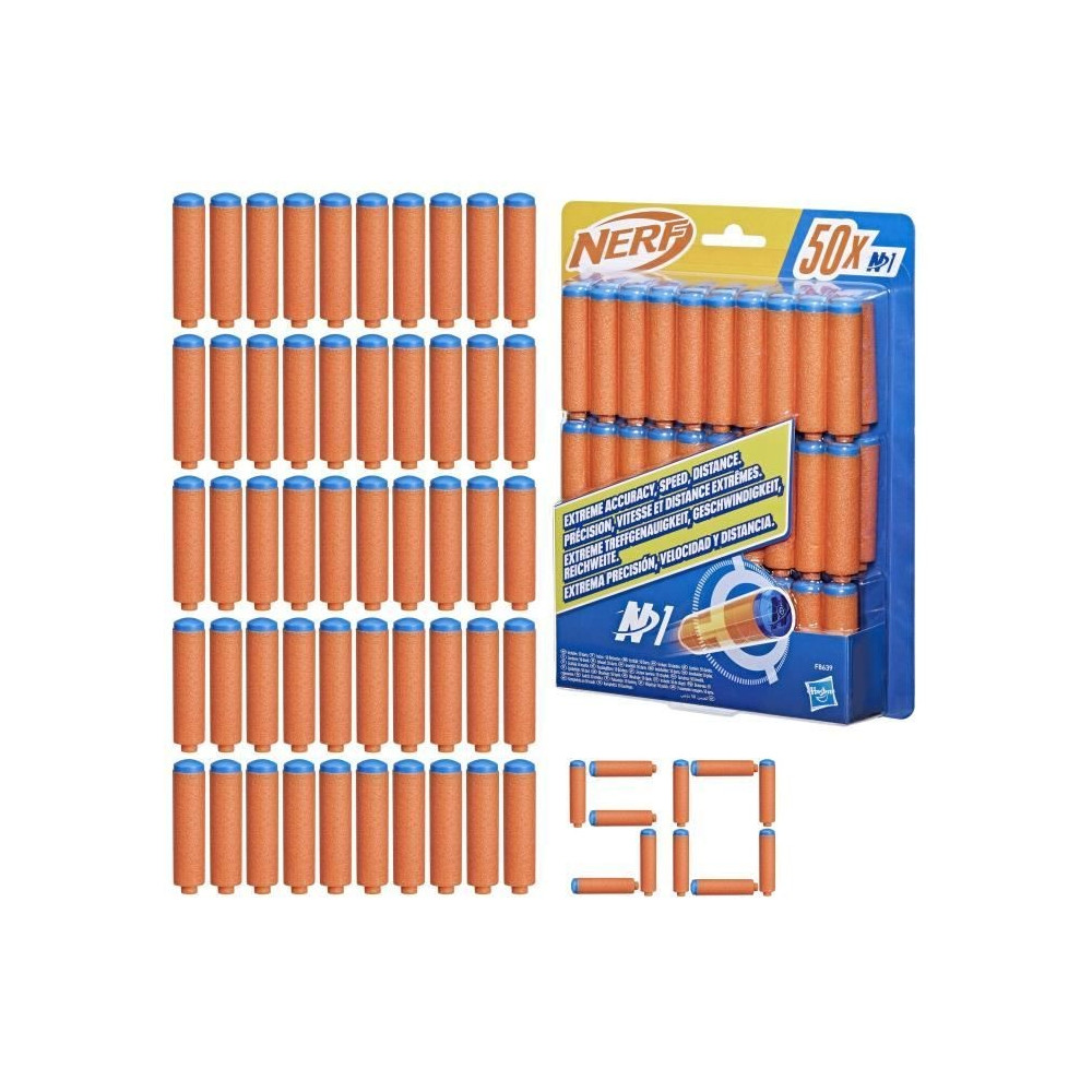 Nerf N Series 50-Dart Refill N1, Foam Darts Compatible with Nerf N Ser