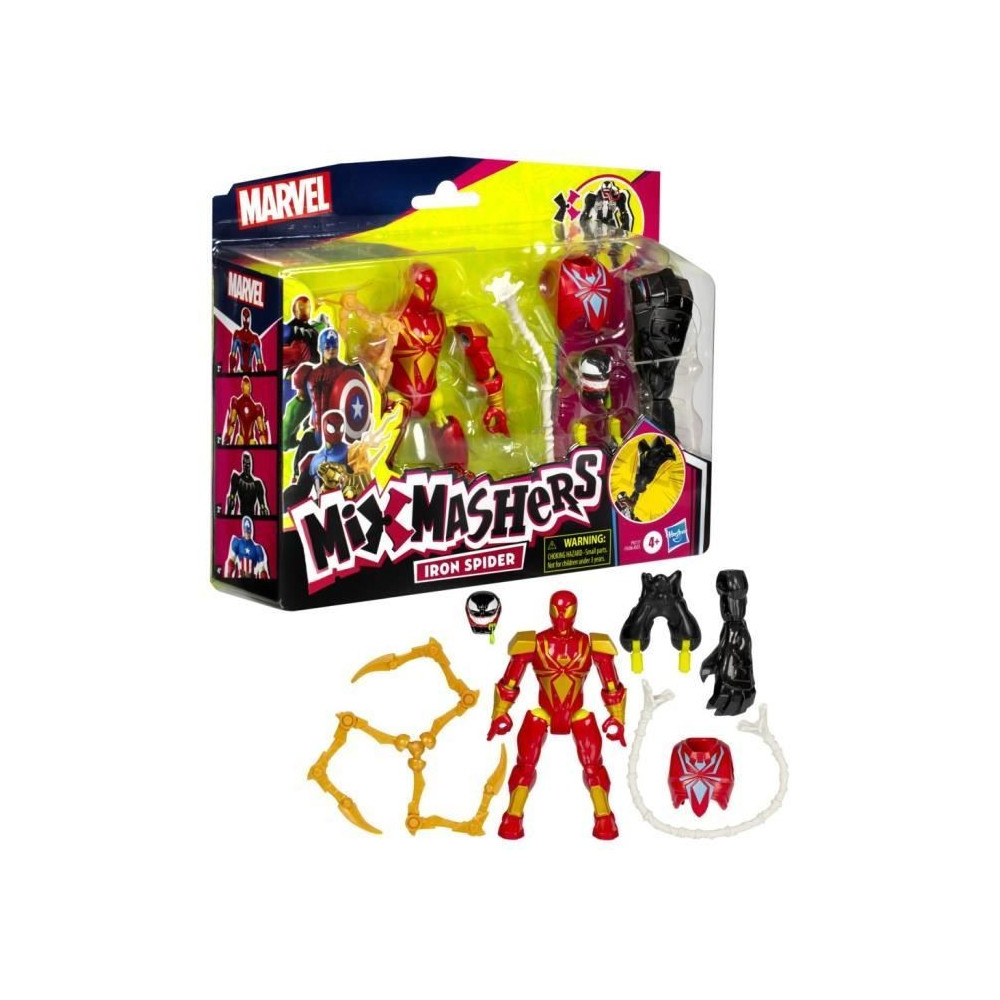 MixMashers Iron Spider Deluxe, 12 cm customizable figurine to mix and