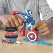 Play-Doh Captain America, Stamper Shield set with flexible figure, acc