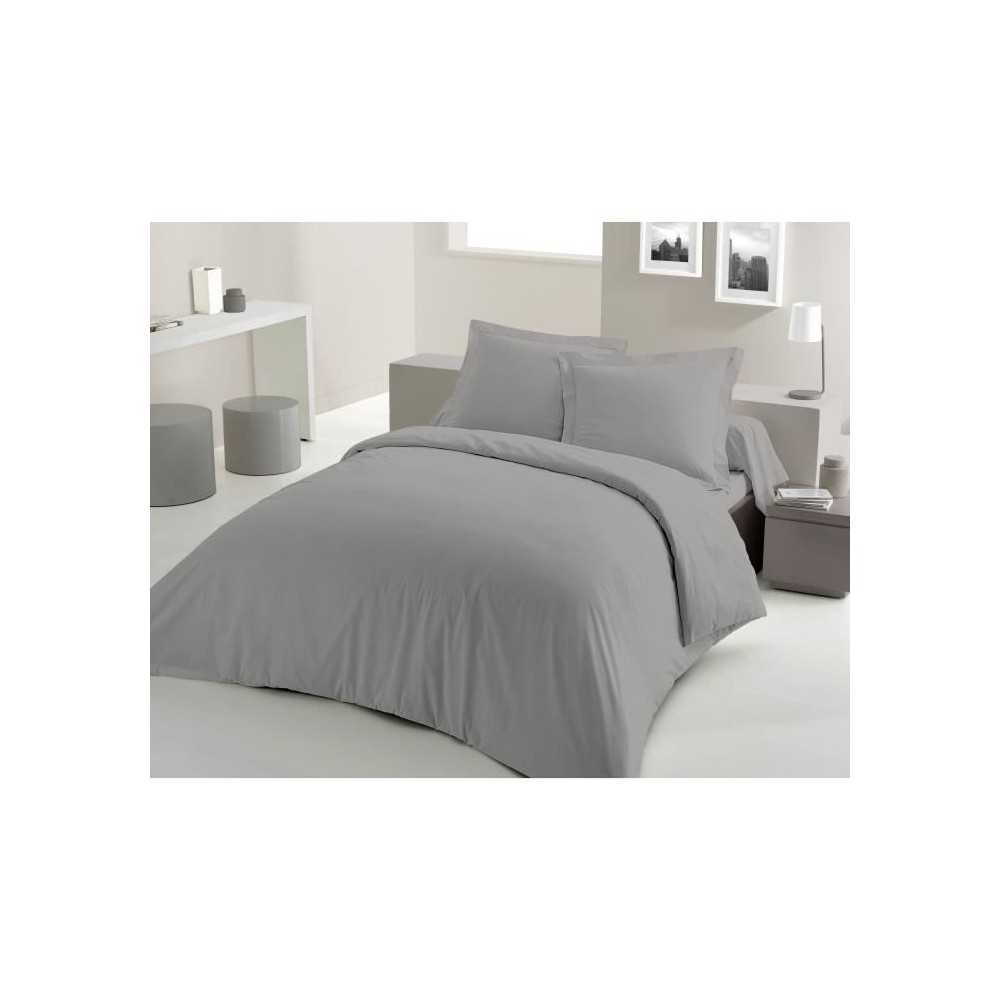 LOVELY HOME DUVET SET - 220x240 cm - 100% COTTON - LIGHT GRAY